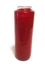 Cathedral Candle Co. 6 Day Votive Light in Glass (Ruby, Bottle Style, Single Candle)