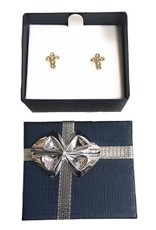 Wallace Brothers Manufacturing Austrian Crystal Cross Earrings