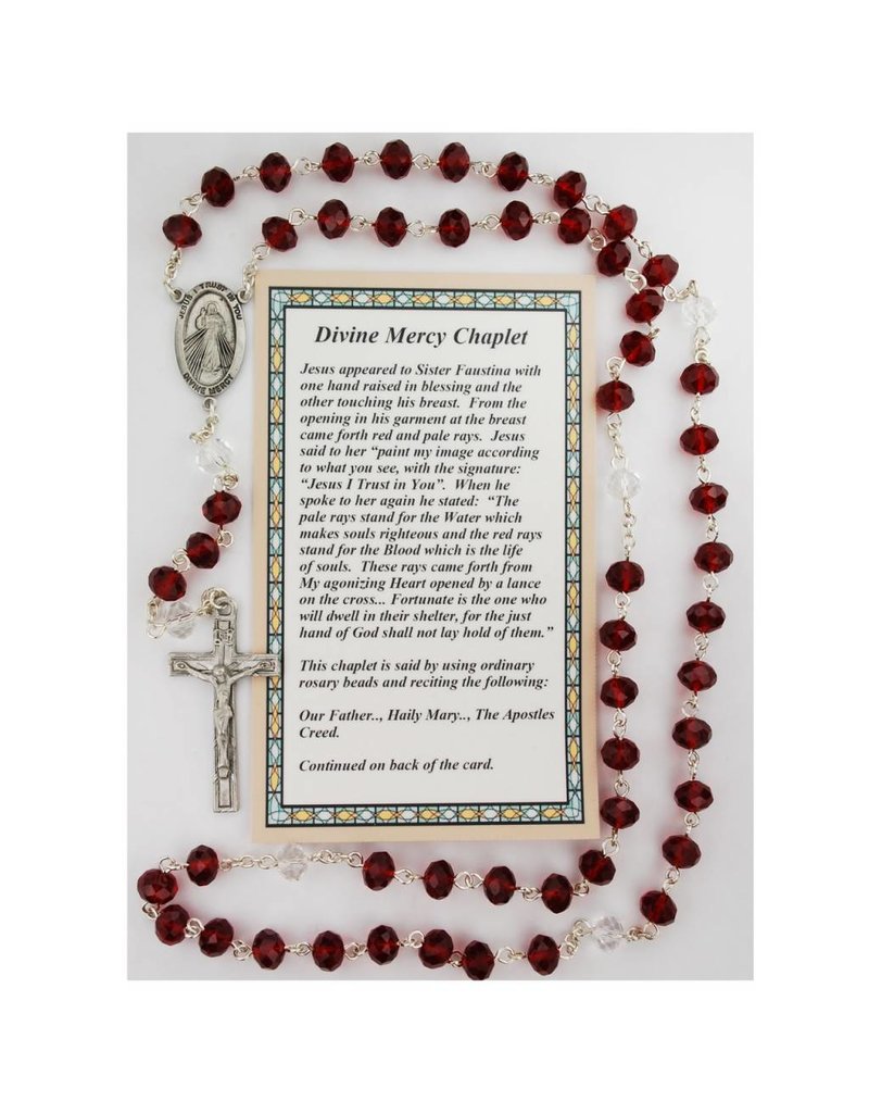 McVan Divine Mercy Chaplet Beads with Card