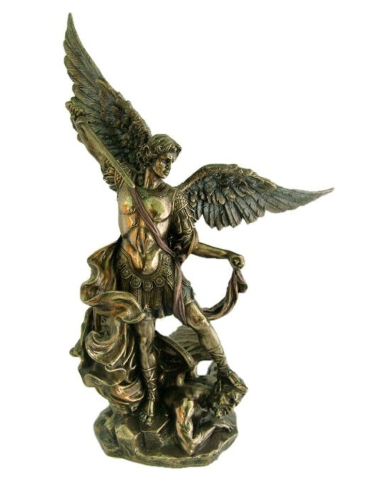 Goldscheider of Vienna 10" St. Michael Statue Bronzed