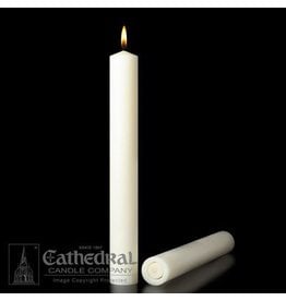 Cathedral Candle Co. 1 1/2" x 12" 51% Beeswax Candle (All Purpose End, Box of 12)