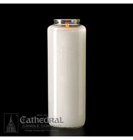 Cathedral Candle Co. 6 Day Clear Glass Bottle Style - Box of 12