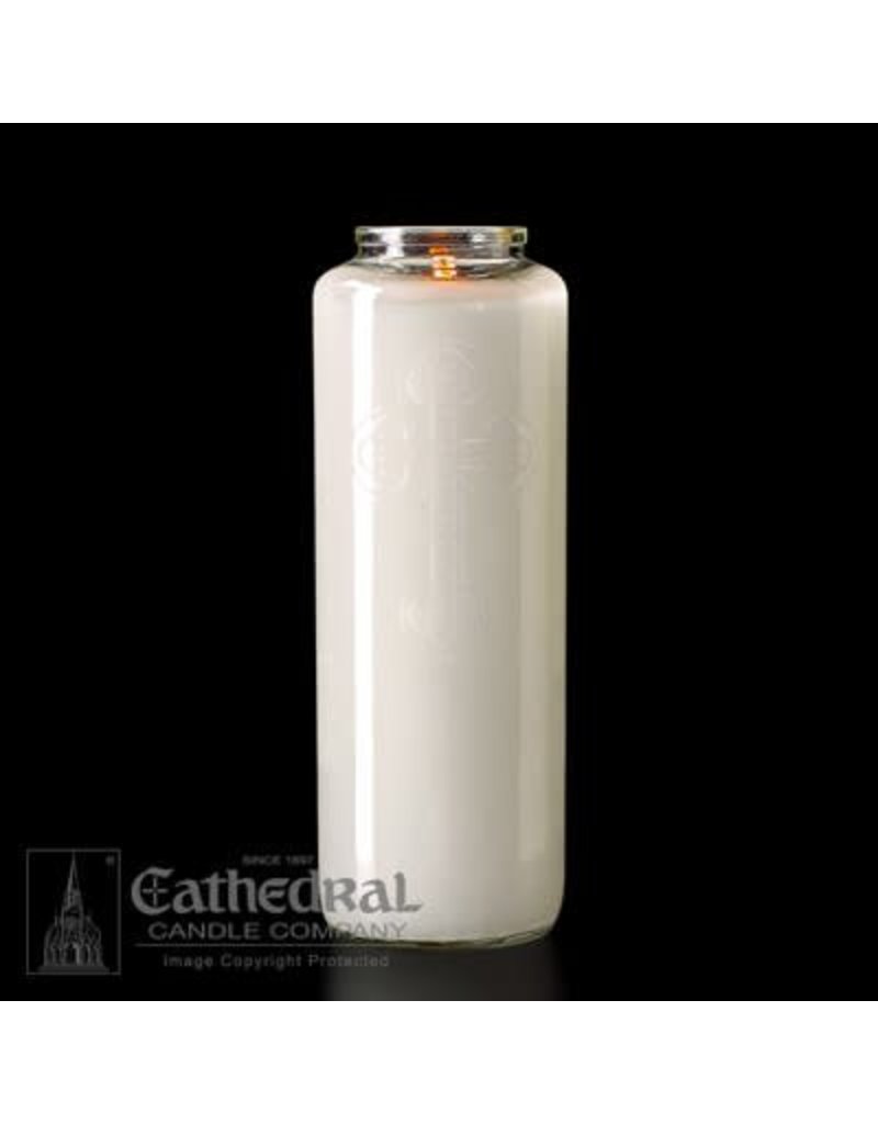 Cathedral Candle Co. 6 Day Clear Glass Bottle Style - Box of 12