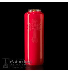 Cathedral Candle Co. 6 Day Votive Light in Glass (Ruby, Bottle Style, Box of 12)
