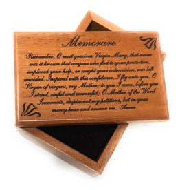 HJ Sherman Memorare Prayer Wooden Keepsake Box