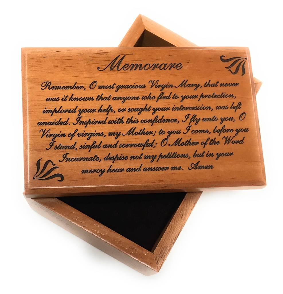 Memorare Prayer Picket Keepsake Box picture about Memorare Prayer Printable named Memorare Prayer Wood Keepsake Box