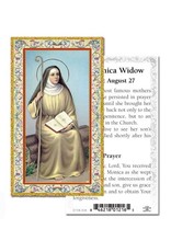 WJ Hirten St. Monica Paper Holy Card