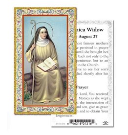 WJ Hirten St. Monica Paper Holy Card
