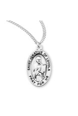 HMH Religious Sterling Silver St. Ignatius of Loyola Medal With 20" Necklace