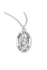 HMH Religious Sterling Silver St. Augustine Medal With 20" Necklace