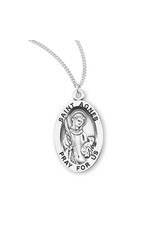 HMH Religious Sterling Silver St. Agnes Medal With 18" Chain Necklace