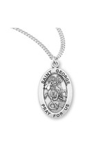 HMH Religious Sterling Silver St. George Medal With 20" Chain Necklace