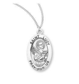 HMH Religious Sterling Silver St. Lucy Medal