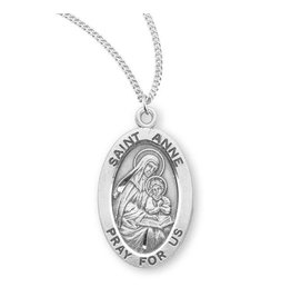HMH Religious Sterling Silver St. Anne Medal
