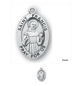 HMH Religious Sterling Silver St. Francis Medal