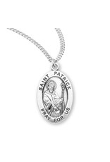 HMH Religious Sterling Silver St. Patrick Medal With 20" Chain Necklace