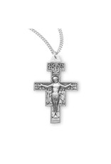 HMH Religious Sterling Silver San Damiano Crucifix Pendant with 20" Chain