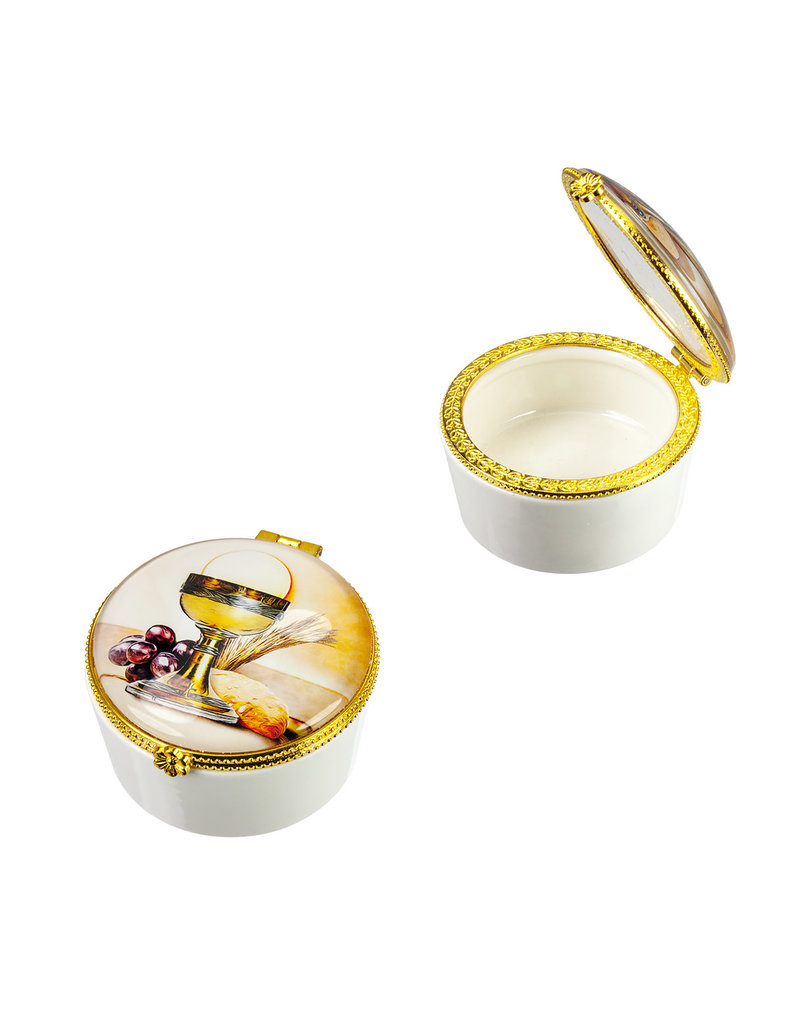 WJ Hirten Porcelain and Glass First Communion Chalice Keepsake Box