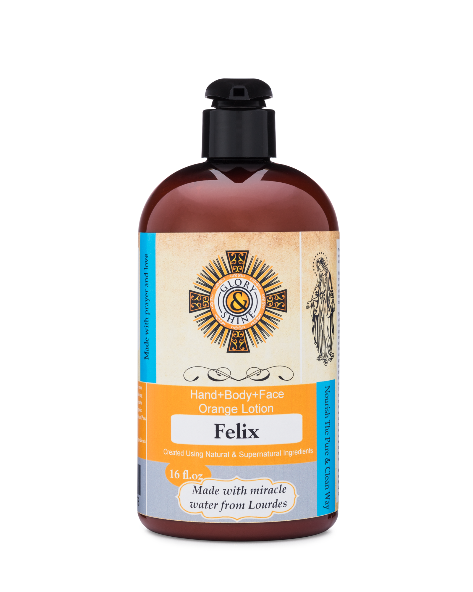 Glory And Shine Felix Orange Scented Lotion 16 Oz Bottle Queen
