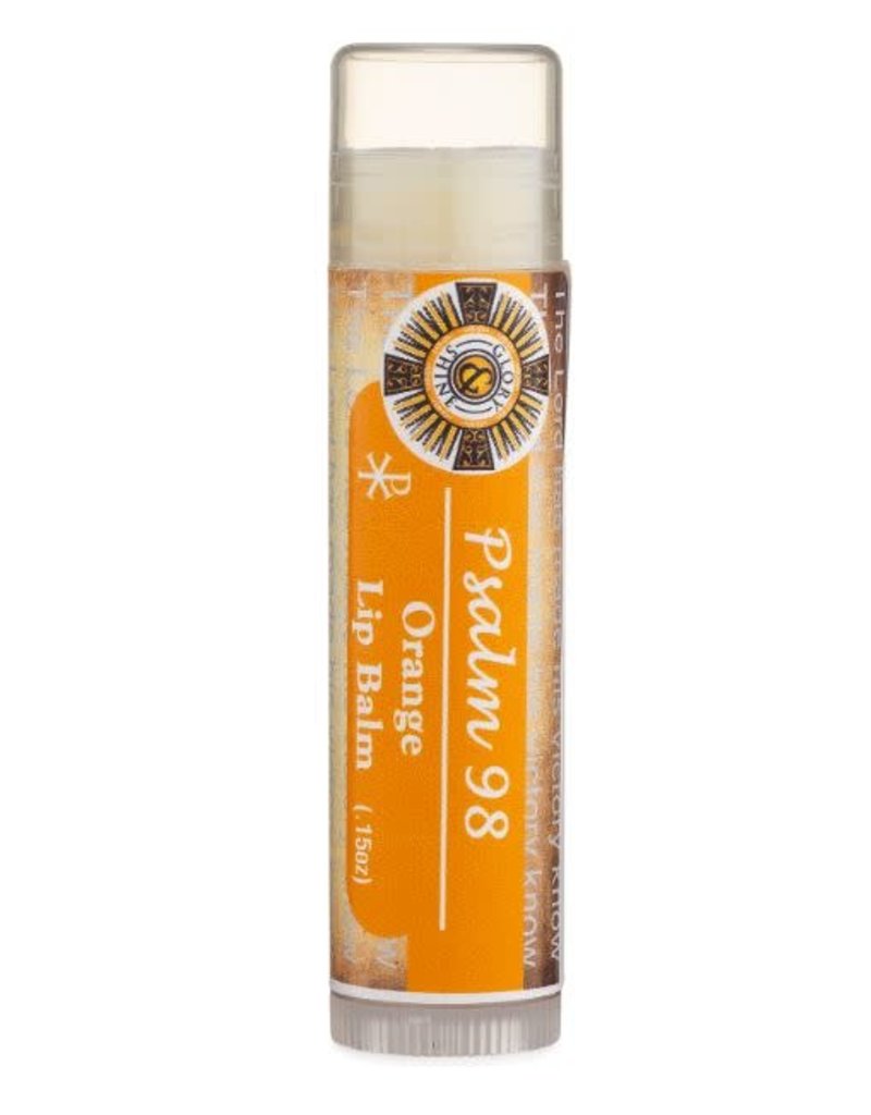 Glory and Shine Orange Lip Balm Bible Psalm 98