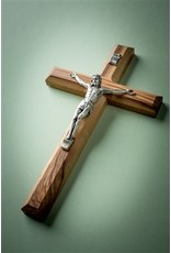 EarthWood Olive Wood Carved Crucifix (8")