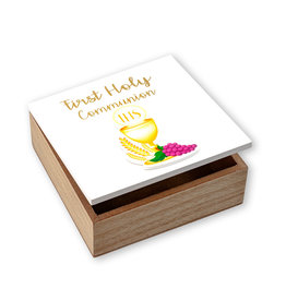 WJ Hirten First Holy Communion Wooden Keepsake Box