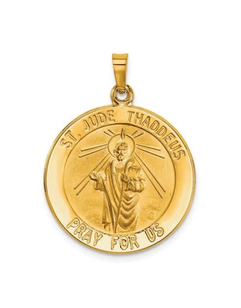 14k Saint Jude Medal Pendant