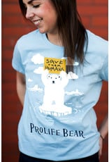 Romantic Catholic Prolife Bear T-shirt Extra Large