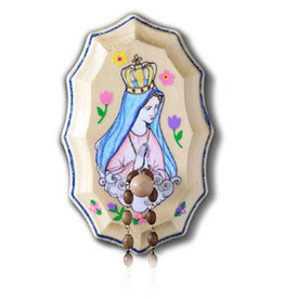 Illuminated Ink Our Lady of Fatima Wooden Rosary Holder Kit