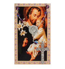 McVan Auto Rosary with Prayer Card St. Joseph