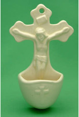 Liffey Artefacts Ceramic Waterfont- Crucifix