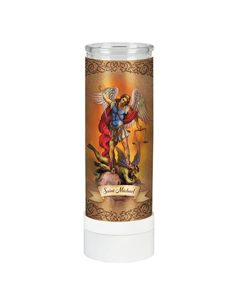 Christian Brands St. Michael Electronic Battery Operated Candle