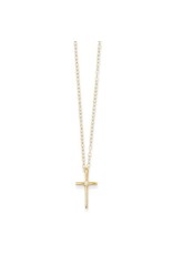 14K Madi K .01ct Diamond Cross Necklace