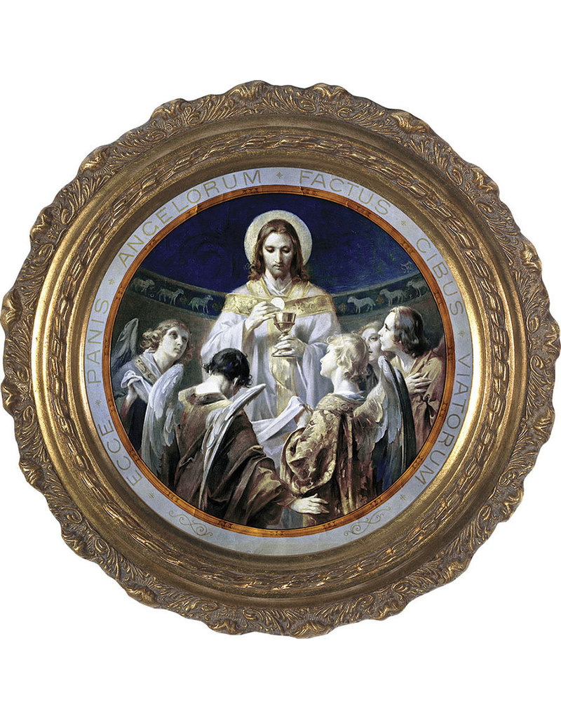 Catholic to the Max Christ, Bread of Angels Canvas - Round Framed Art