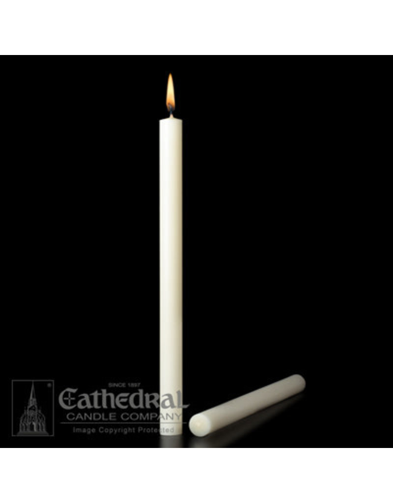 Cathedral Candle Co. 51% Beeswax 7/8" x 12" Candle (Box of 24)