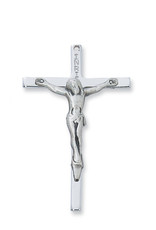 McVan Sterling Silver Crucifix with 24" Rhodium Chain and Deluxe Gift Box