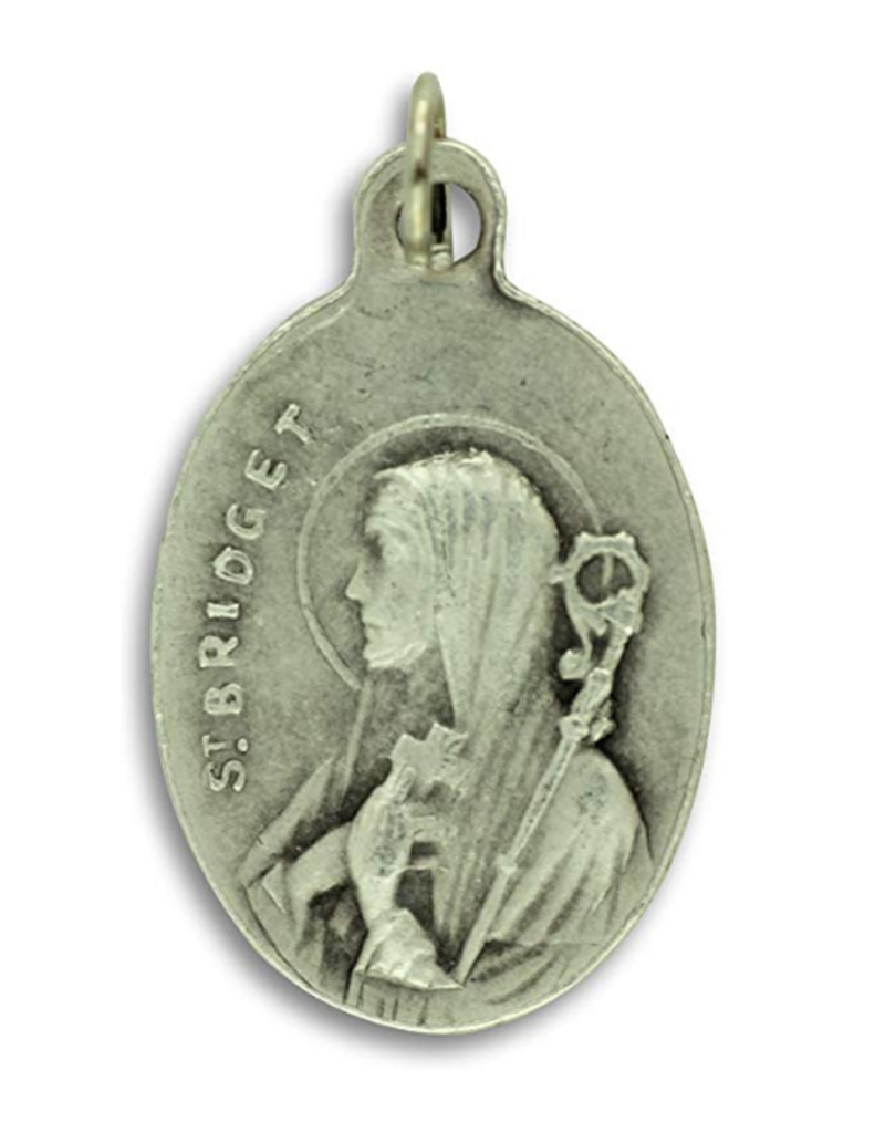 St. Patrick and St. Bridget Oxidized Medal