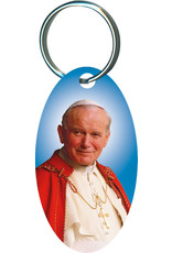 Pope John Paul II Sainthood Oval Keychain