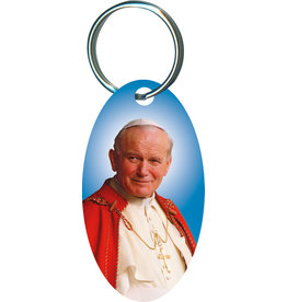 Pope John Paul II Sainthood Oval Keychain