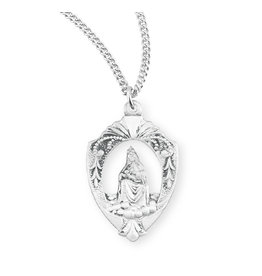 HMH Religious Our Lady of La Leche English Version Sterling Silver Medal