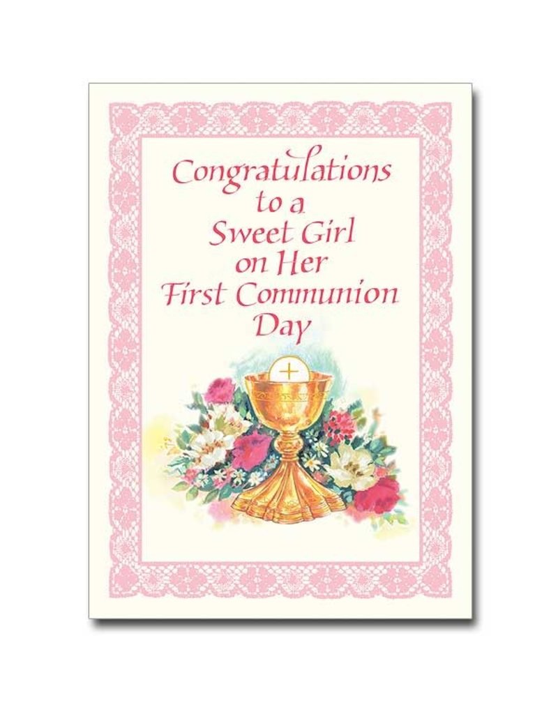 The Printery House Congratulations to a Sweet Girl... First Communion Card (Girl)