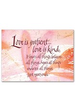 Altar + Home Love is Patient Inspirational Blank Card