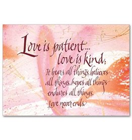 Altar + Home Love is Patient Inspirational Blank Card
