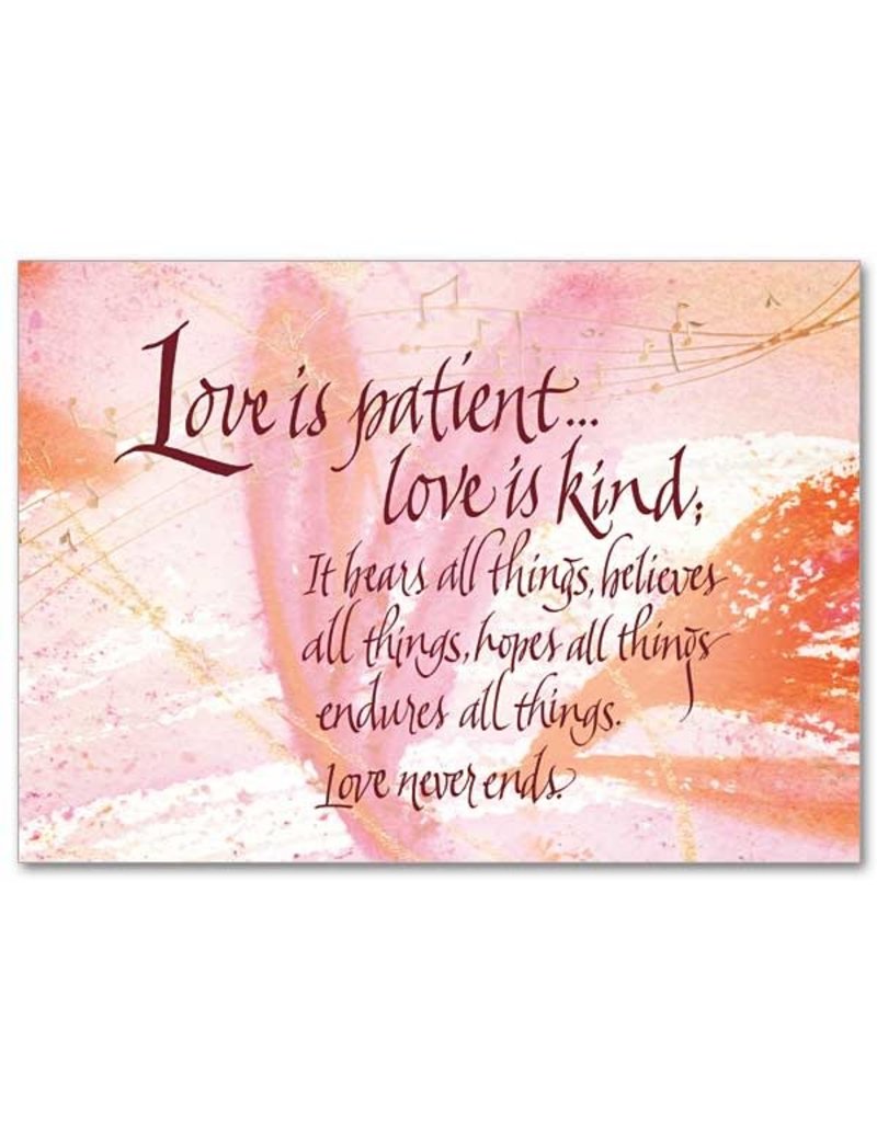 Altar + Home Love is Patient Inspirational Blank Card