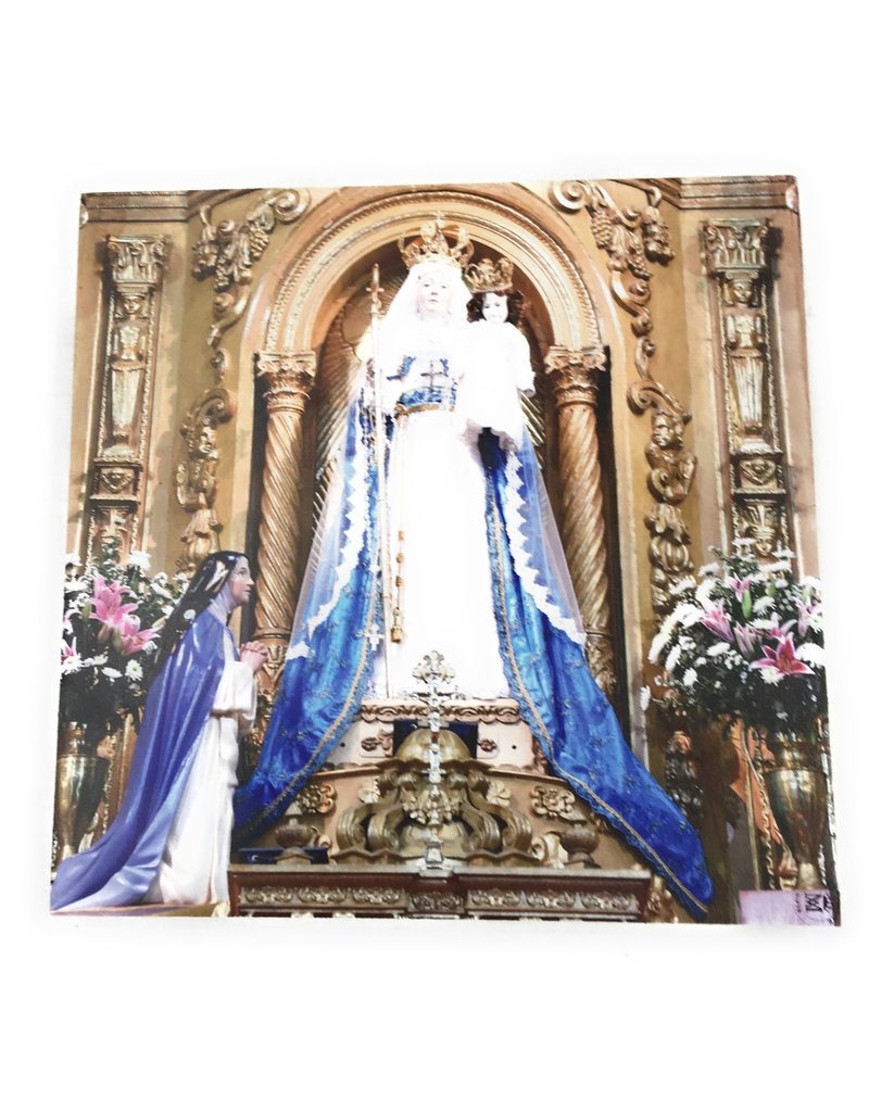 Memorare Gifts Our Lady of Buen Suceso othe Purification 8" by 8" print on wood