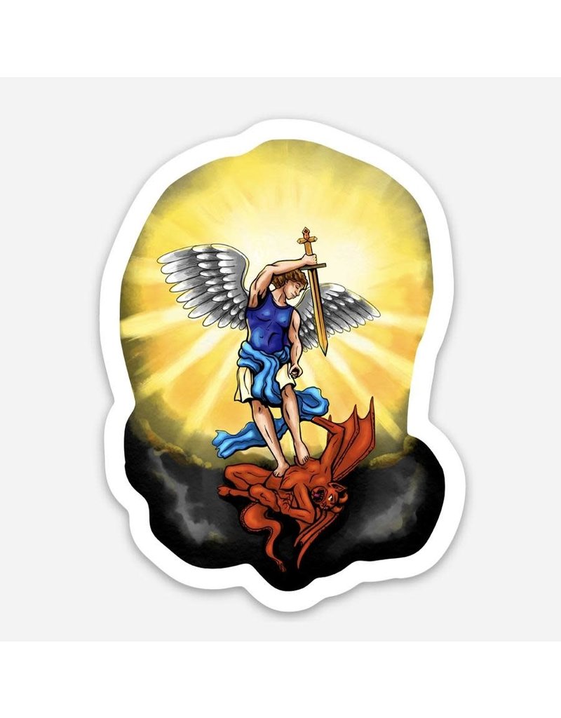 Full of Grace USA St. Michael the Archangel in Blue Decal