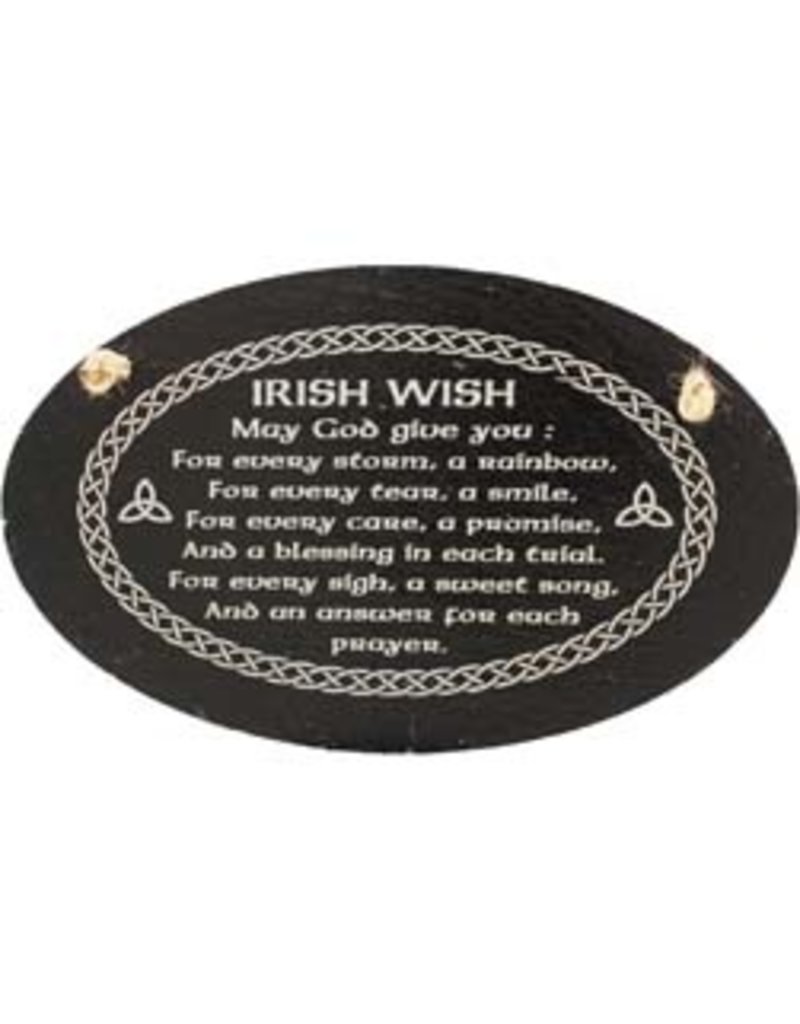 Liffey Artefacts Irish Wish Oval Slate