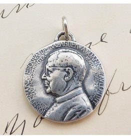 Rosa Mystica Sterling Silver St. Josemaria Escriva Medal – Patron Of Diabetics – Vintage Replica