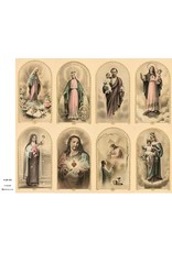 John Brandi Paper Vintage Prayer Cards (Sheet of 8)