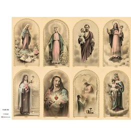 John Brandi Paper Vintage Prayer Cards (Sheet of 8)